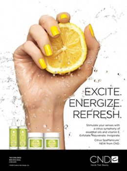 cnd spa manicure excite citrus